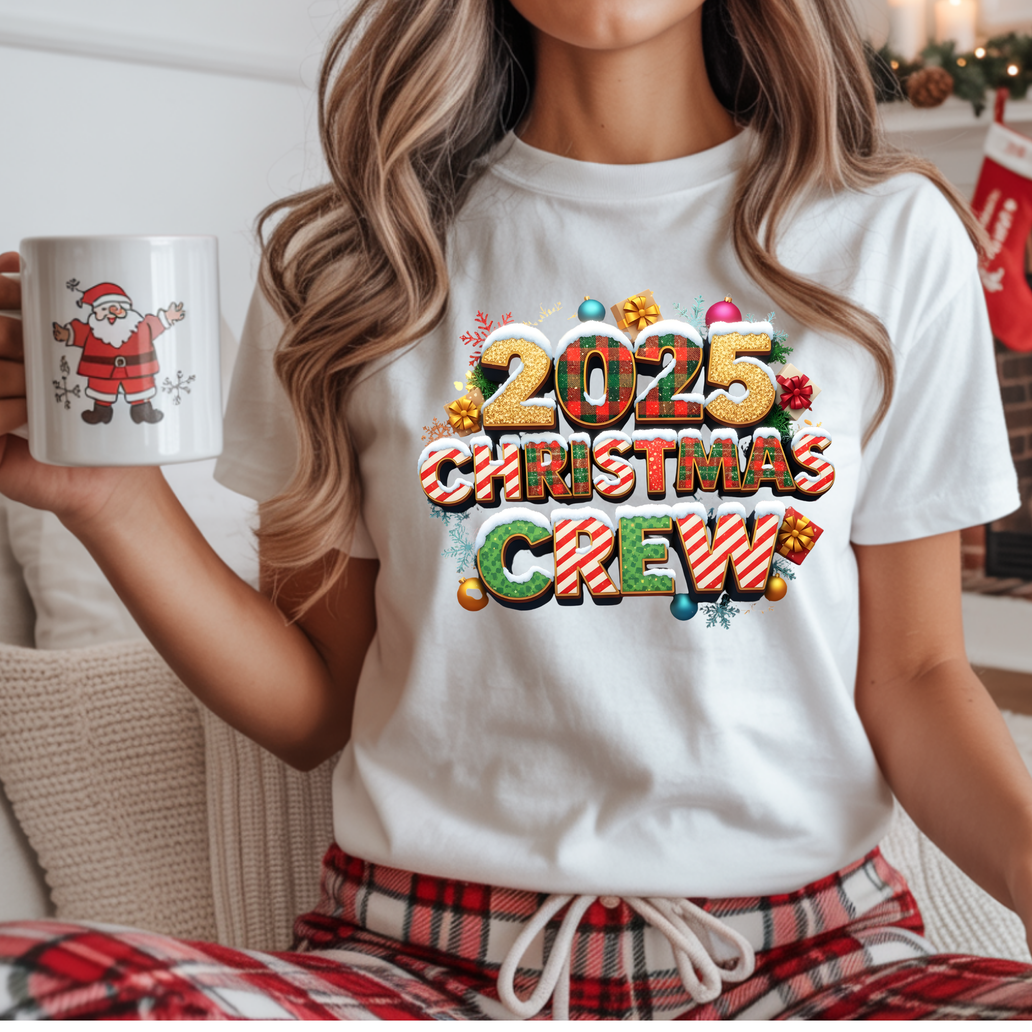 2025 Christmas Crew T-Shirt - Festive Holiday Tee | Matching Family Shirts